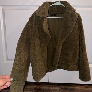 Olive green Sherpa banana republic jacket
